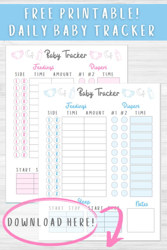 daily baby tracker newborn essentials