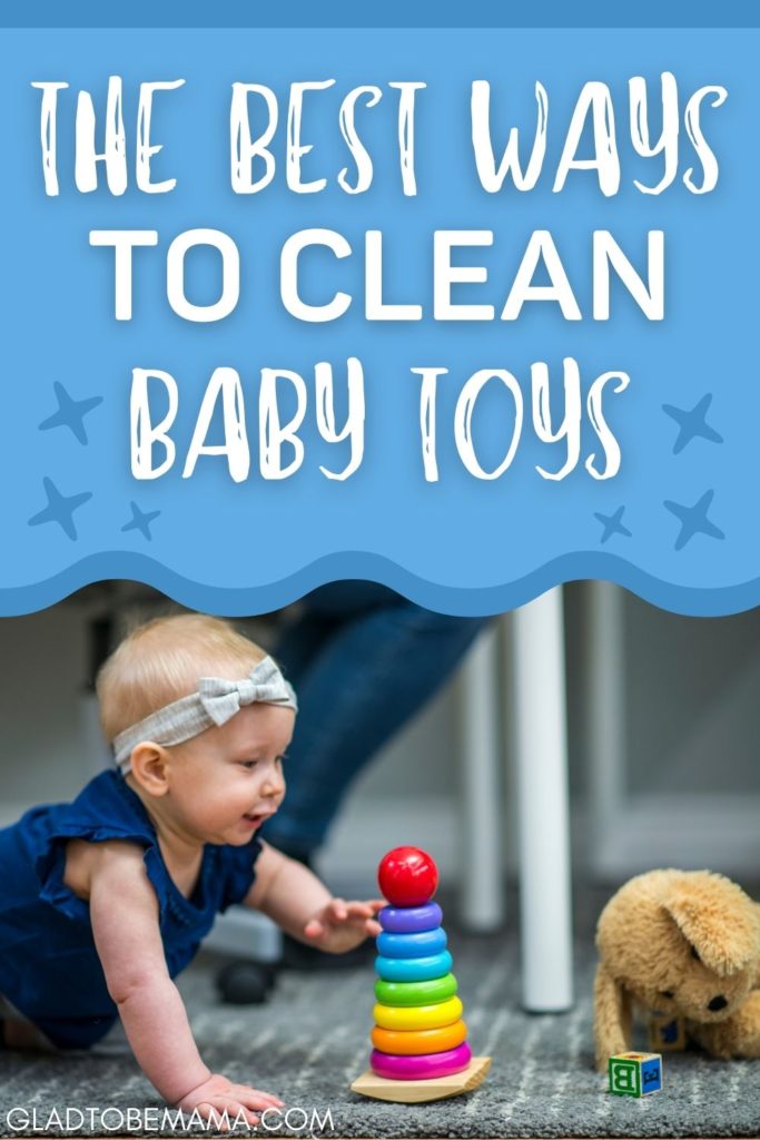 How to clean baby toys pin image