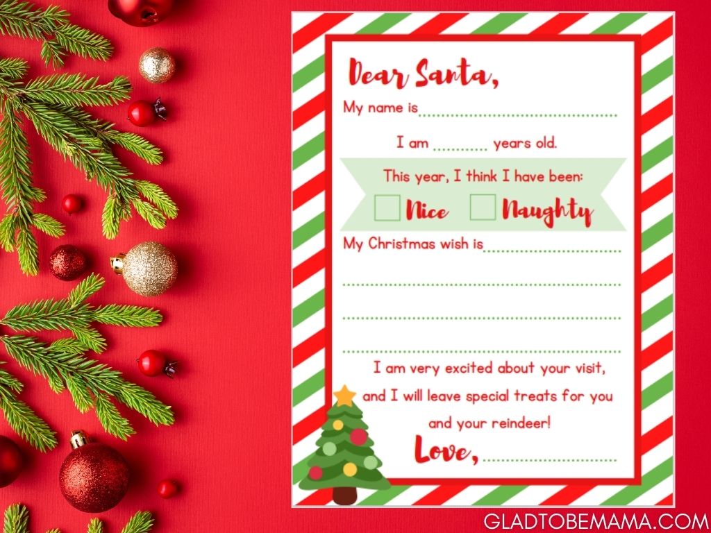 Prompted Letter To Santa Template