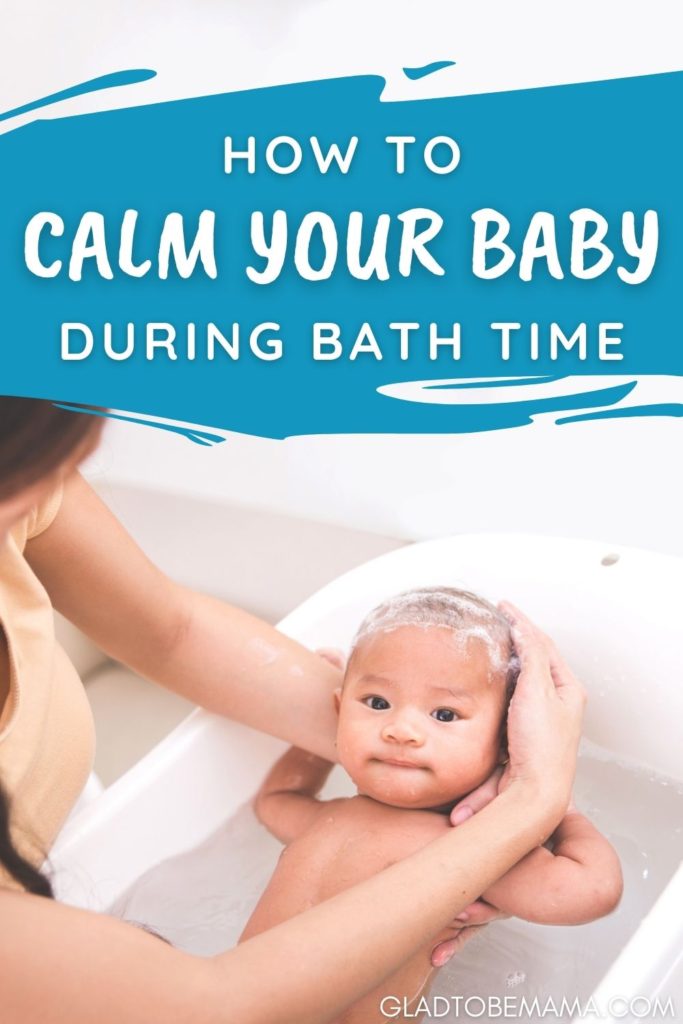 How to Calm Newborn During Bath - Pin Image